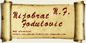 Mijobrat Fodulović vizit kartica